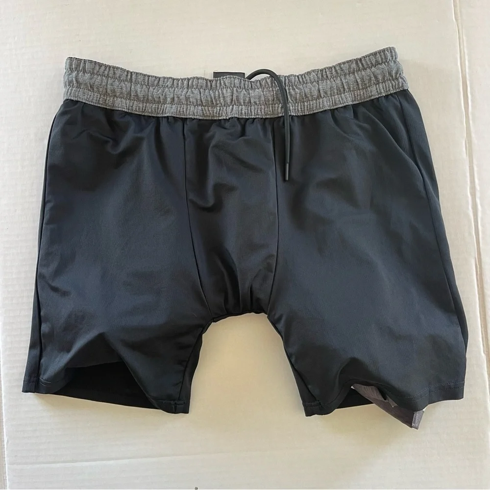 Men Hurley Color-block Gray-Black  Drawstring Lined Swim Board Shots size Large